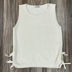 Madewell Ivory Knit Tank Top with Side Ties